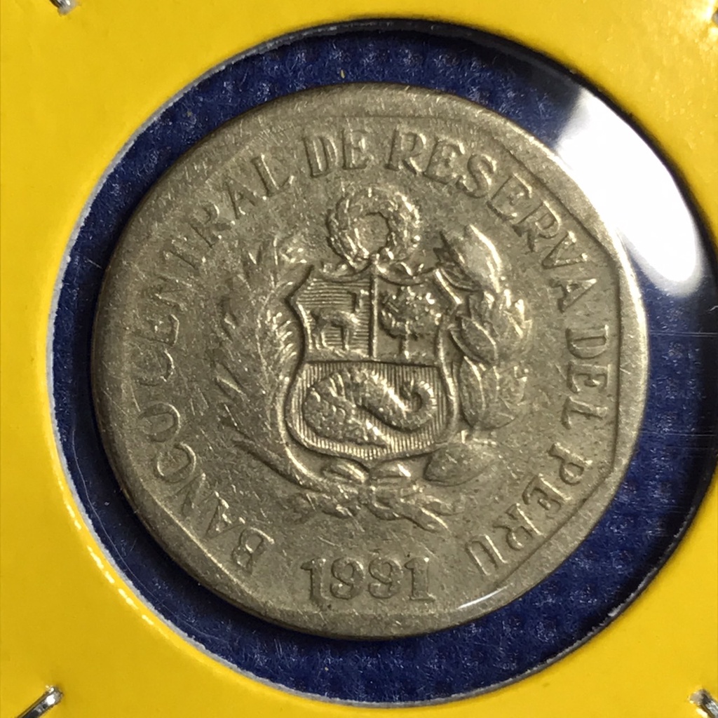 No.15131 ปี1991 เปรู 50 CENTIMOS เหรียญสะสม เหรียญต่างประเทศ เหรียญเก่า หายาก ราคาถูก