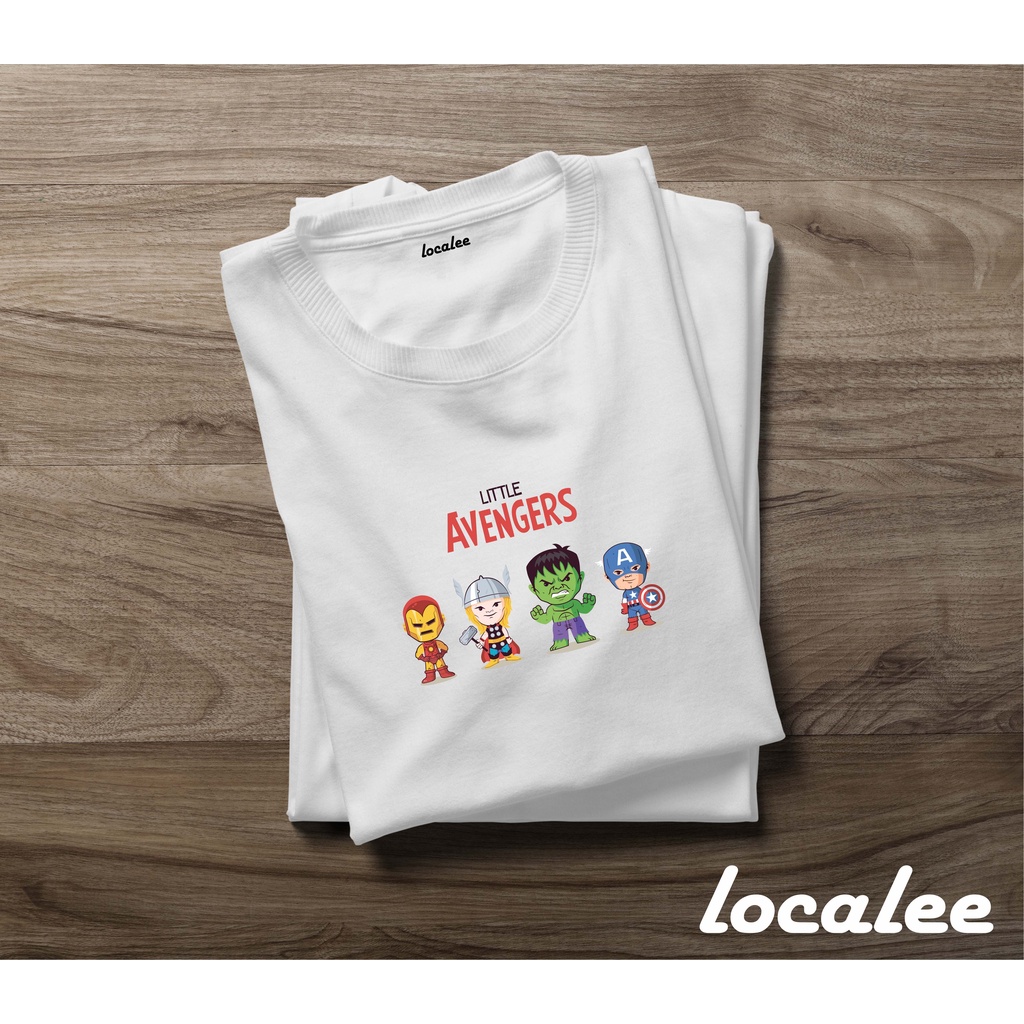 LITTLE AVENGER WHITE TSHIRT-CHIBI CARTOON AVENGER TSHIRT-UNISEX AVENGER เสื้อยืด