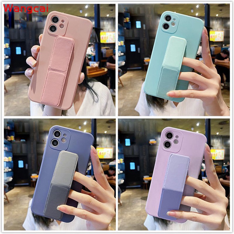 OPPO Reno 5 Pro Plus 4 SE 2Z 2f 2 Z 10x zoom Phone Case Magnetic Holder Stand Candy Colorful Simple Soft TPU Casing Case Cover