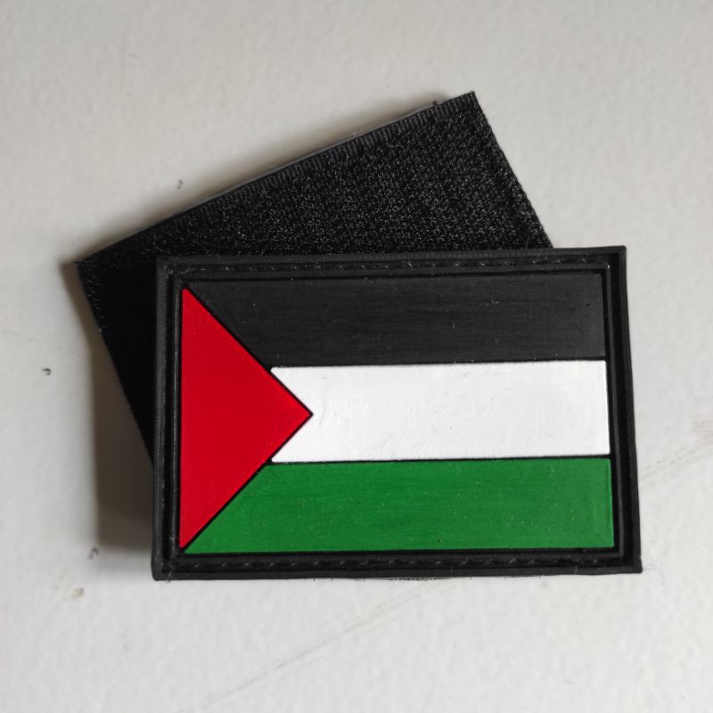 PALAESTINE FLAG LOGO RUBBER PATCH/RUBBER EMBLEM PATCH