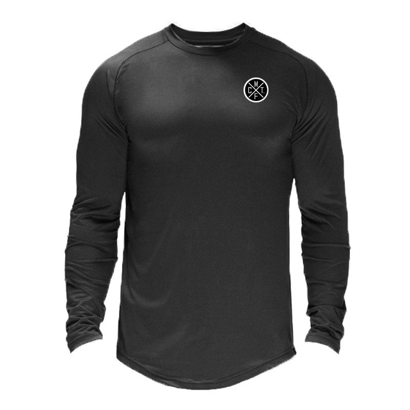Men Luxury Long Sleeve Casual Slim Fit Stylish Graphic Tees Mesh Breathable Quick Dry Fit  Tshirtsdfsd2021 05Ux #1