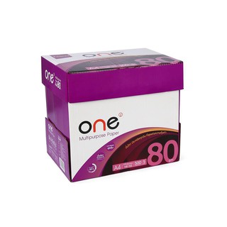 ONE กระดาษถ่ายเอกสาร A4 80แกรม 500แผ่น (แพ็ค5รีม) ONE