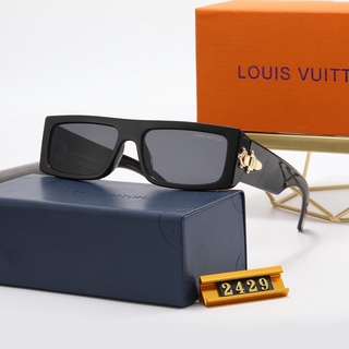 LV ใหม่ แว่นตากันแดด ทรงสี่เหลี่ยมผืนผ้า ขนาดเล็ก หรูหรา สไตล์เรโทร เหมาะกับการขับขี่กลางแจ้ง สําหรับผู้หญิง และผู้ชาย 2022 uv400