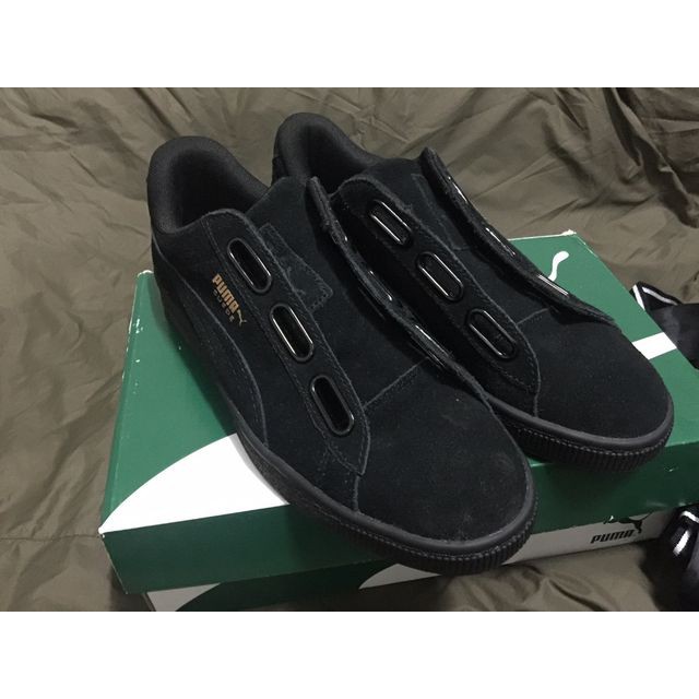 puma basket heart patent trainer