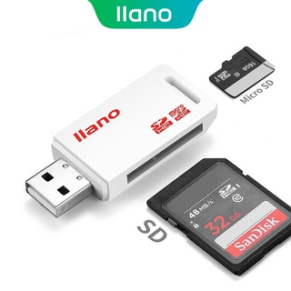 ราคาllano 2 in 1 การ์ดรีดเดอร์ USB TF / SD ขนาดเล็ก