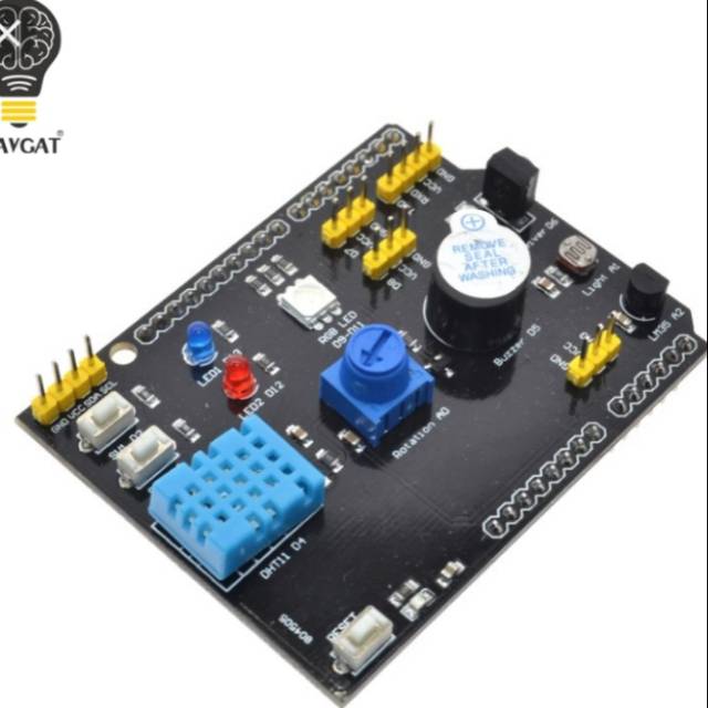 DHT11 LDR BUZZER LM35 SENSOR SHIELD MULTI ARDUINO UNO R3 NANO MEGA
