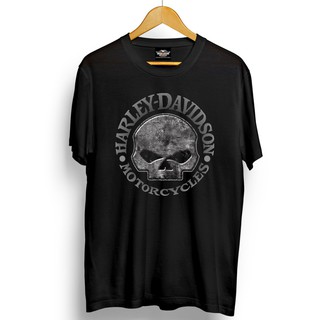 เสื้อยืด พิมพ์ลายโลโก้ Harley DAVIDSON SKULL 2