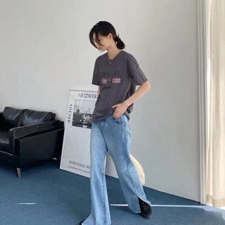 Mollygirl เสื้อยืดคอกลมสกรีนลาย เสื้อยืดคอกลม เสื้อยืด