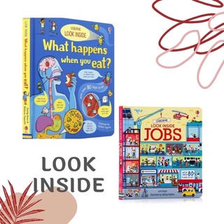 หนังสือบอร์ดบุ๊คสำหรับเด็ก Look inside What happens when you eat? Look inside Jobs Look inside hospital