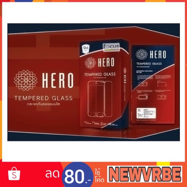Hero ฟิล์มกระจกแบบใส ไม่เต็มจอ iPhone 5/5s,6/6s , 6Plus/6sPlus , 7/8 , 7Plus/8Plus,X/Xs/XsMax/XR #3