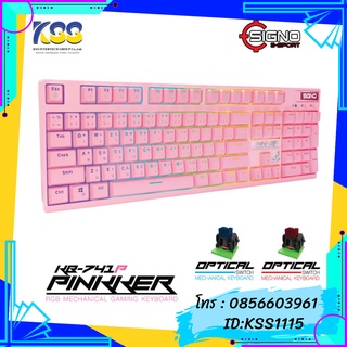 KEYBOARD SIGNO E-SPORT KB-741P รุ่น Pinkker RGB Mechanical Gaming