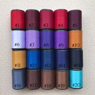 ด้ายเย็บผ้า หลายเฉดสี เบอร์1-20 ด้ายเย็บผ้าคละสี ตราหัวเสือ 600หลา ด้ายลูกล้อ WOP เบอร์60 DIY งานฝีมือ เย็บมือ เย็บจักร