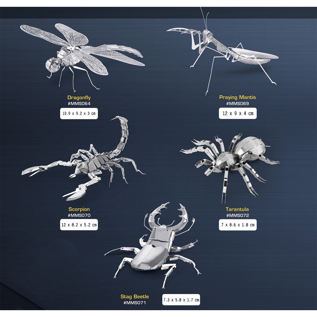 3D METAL MODEL KIT โมเดล3D METAL DINOSAURS 3D METAL Fly ไดโนเสาร์และแมลง