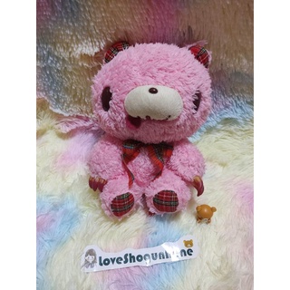 Gloomy Bear 🐻❤️ หมีโหด สีชมพูลายสก็อต แลบลิ้น น่ารักมากๆจ้า ป้ายห้อย❤️