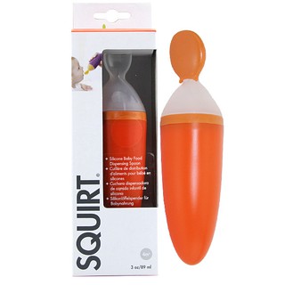 ช้อนป้อนอาหารเสริมเด็ก Boon Squirt Baby Food Dispensing Spoon สีส้ม ของแท้ผ่านศูนย์ไทยนะคะ