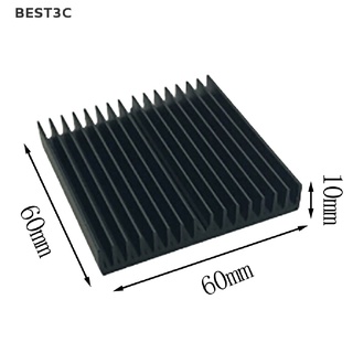 BEST3C 1pcs 60*60*10mm Black Aluminum Radiator Motherboard Chip Heatsink HOT