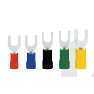 SV lnsulated Spade Terminals หางปลาแฉกหุ้ม อย่างดี สีดำ , สีเขียว SV3.5-4 , SV3.5-5 ,SV3.5-6