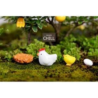 [MC329] ตุ๊กตุ่นจิ๋ว แม่ไก่ และลูกเจี๊ยบ 🐤 (1 เซต ราคา 30 บาท)