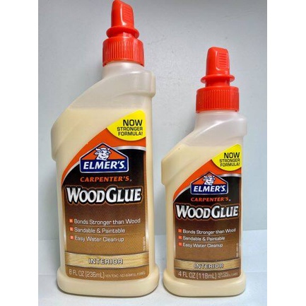 ELMER'S Carpenter's Wood Glue, Interior, 8 Ounces กาวลาเท็กซ์ สำหรับติดไม้มีความแข็งแรงเป็นพิเศษ  ขน