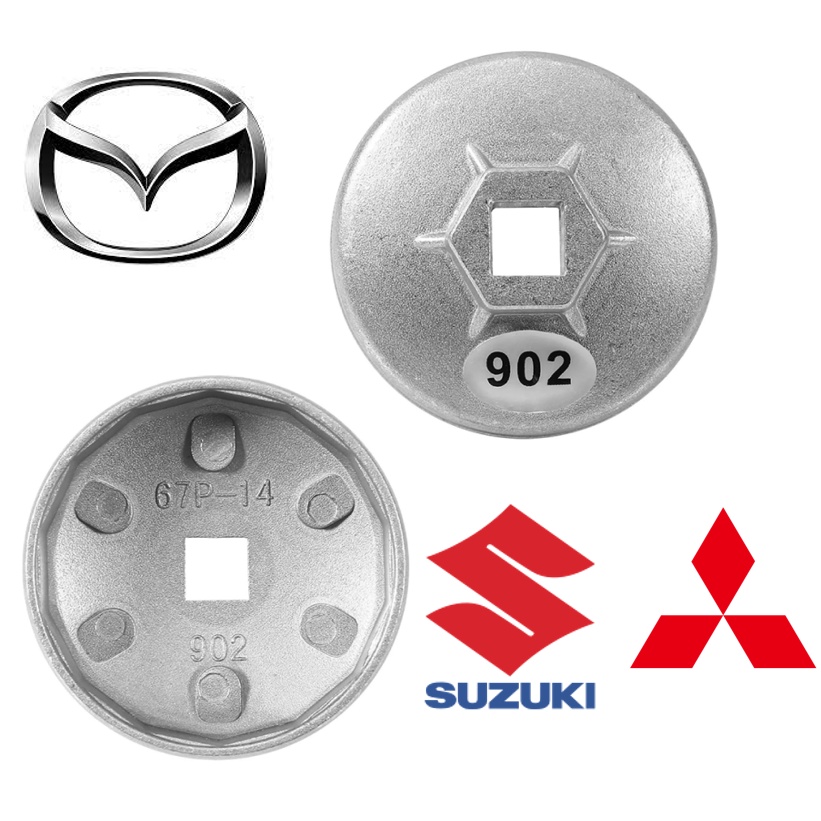 ฝาถอดกรองน้ำมันเครื่องMITSUBISHI , MAZDA ,SUZUKI เบอร์ 902 ขนาด 67 มม.14 เหลี่ยม (ตรวจสอบรุ่นโปรดดูในรายละเอียดสินค้า)