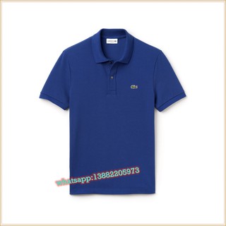 Lacoste เสื้อโปโล แท้ เสื้อโปโลสีฟ้า  เสื้อโปโลผ้าฝ้าย เสื้อยืดผู้ชาย  men polo shirt