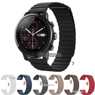 สายรัดหนังแท้สายหนังแท้สำหรับนาฬิกากีฬา Huami Amazfit Stratos 2 2S 3