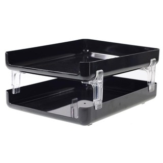 ถาดเอกสารพลาสติก A4 2 ชั้น สีดำ ออร์ก้า DT-S2N/Plastic Document Tray A4 2-Layer Black ORCA DT-S2N