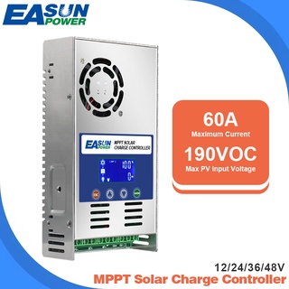 EASUN POWER Solar Charger Controller MPPT 60A Battery PV Input 190VOC โซล่าชาร์เจอร์ solar panel solar charge regulator