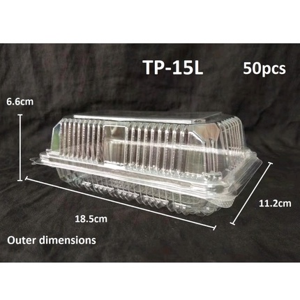 Tp-15l (50 ชิ้น) ถาดพลาสติก / ถาดใส่อาหารบรรจุภัณฑ์แบบใช้แล้วทิ้ง / Bekas Makan