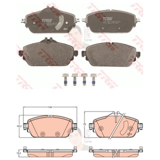 GDB2070 ผ้าเบรค-หน้า(TRW) (เนื้อผ้า COTEC) BENZ C-CLASS C180 (W205) 1.6L 2WD 13-&gt; /BENZ E-CLASS E220d (W213) 2.0D 2WD...