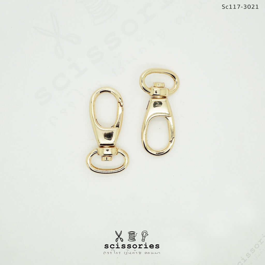 คอหมาเกี่ยว 1.2 cm สีทอง /2 ตัว