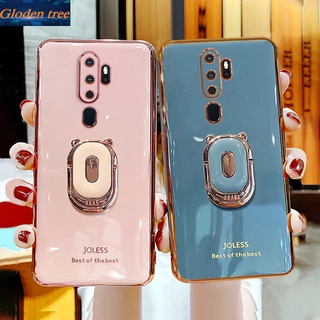 เคสโทรศัพท์มือถือลายหมีน่ารักพร้อมที่วางโทรศัพท์มือถือสําหรับ Oppo A9 2020 A5 2020