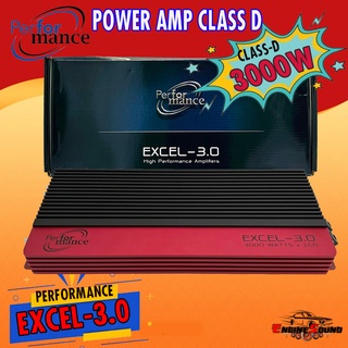 POWER AMP 3000 WATTS PERFORMANCE EXCEL-3.0 CLASS D สีดำแดง แรงส์มาก เพาเวอร์แอมป์คลาสดี 3000 วัตต์