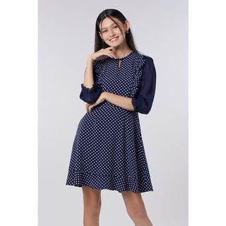 EP เดรสลายจุดแต่งระบาย | Polka Dot Print Dress with Ruffle Detail | 0788