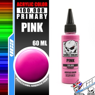 SKULL COLOR 100.008 PINK ACRYLIC COLOR 60ML PRIMARY PAINT สีอะครีลิกสำหรับพลาสติก โมเดล VCA GUNDAM