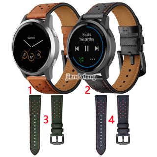 สายแฟชั่นสายหนังแท้สำหรับ Garmin Active / Vivoactive 4