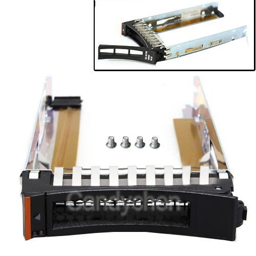 ใช้ 2.5 "SAS SFF Sata SSD HHD ไดรฟ์แคดดี้ถาด + 4 สกรูสําหรับ 44T2216 IBM x3690 x3650 x3550 x3500 x34