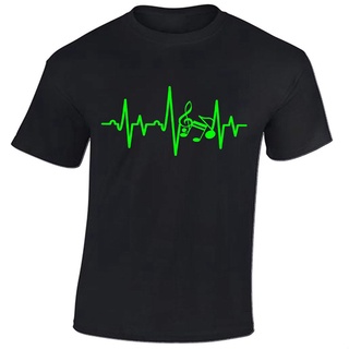 T-shirt  เสื้อยืด ผ้าฝ้าย 100% พิมพ์ลายนักดนตรี EKG ECG สําหรับผู้ชายS-5XL