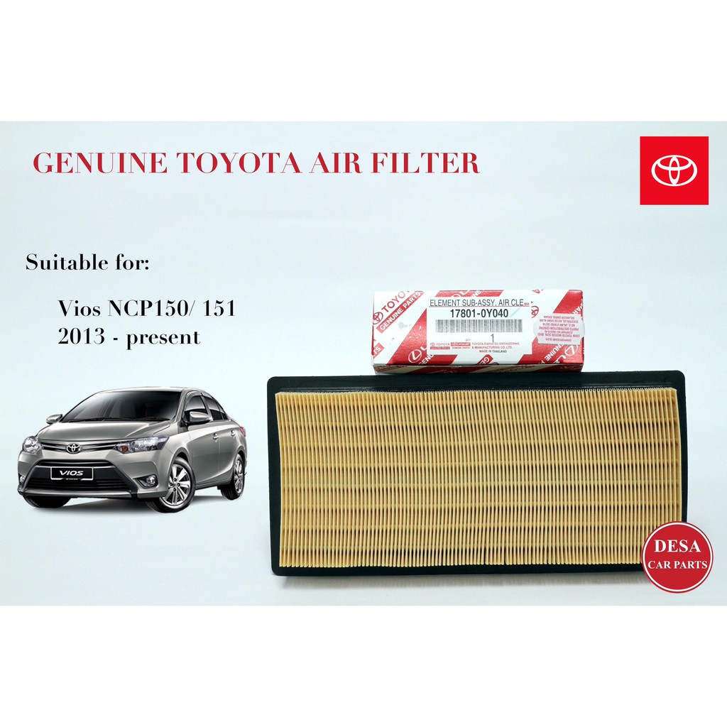 กรองแอร์ Toyota สําหรับ Toyota Vios - 17801-0Y040