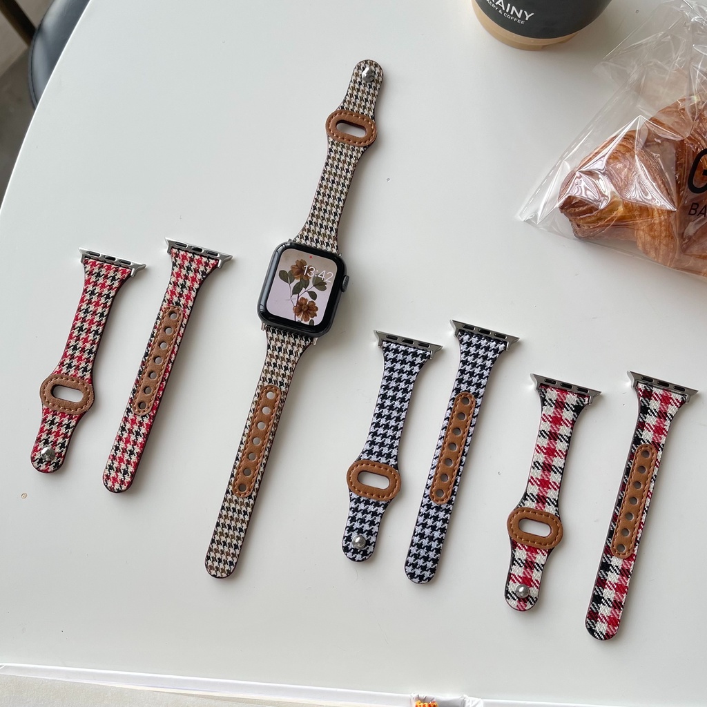 สายนาฬิกาข้อมือหนัง แบบบาง และบาง สําหรับ Apple Watch serise7 6 SE 5 4 3 2 iwatch 41 มม. 45 มม. 40 มม. 42 มม. 38 44 มม.
