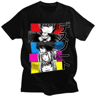 [100% Cotton] เสื้อยืด พิมพ์ลายกราฟิกการ์ตูนอนิเมะ Death Note Yagami Light สไตล์ญี่ปุ่น ฮาราจูกุ โอเวอร์ไซซ์ เหมาะกับฤดู