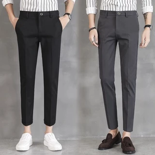 MNO.9 Pants men 6060 กางเกงสแล็คชาย 5 ส่วน สไตล์เกาหลี กางเกงทำงาน กางเกงนักศึกษา