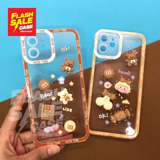 Vivo V23e Y12/Y15/Y17 Y20/Y20s/Y12s Y21(2021)เคสมือถือนิ่มใสกันกล้อง ซิลิโคน TPU ติดการ์ตูนน่ารัก