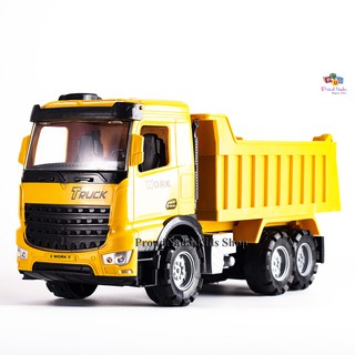 ProudNada Toys ของเล่นเด็ก รถดั๊ม ฝาครอบล้อมีเฟือง TRUCK CONSTRUCTION ATTENTION NO.2081