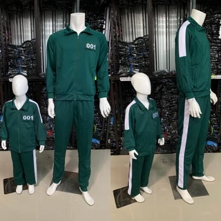 (โรงงานไทย)ชุดวอร์มSQUID GAME/ชุดวอร์มสควิดเกม/ชุดวอร์มแฟชั่น (เสื้อ+กางเกง+ตัวเลข) พร้อมส่ง