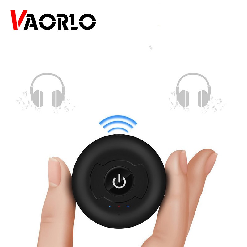 Vaorlo บลูทูธ 5.0 เครื่องส่งสัญญาณ 3.5 มม.AUX RCA สเตอริโอ Low Latency อะแดปเตอร์ไร้สายสําหรับทีวี PC Lapter หูฟัง