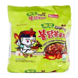 Samyang มาม่าเกาหลี ชนิดแห้ง สูตรเผ็ด (ขนาดแพ็ค 5 ซอง) เลือกรสได้