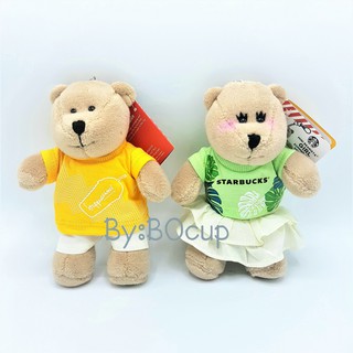 สตาร์บัคส์ พวงกุญแจ ตุ๊กตาหมี คู่ชาย/หญิง ซัมเมอร์ 2018 Starbucks Mini Bearista Summer 2018 Boy&amp;Girl Keychain