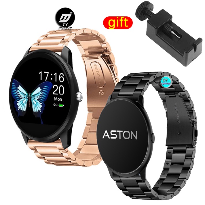 for Aston Smartwatch fit สาย สายนาฬิกา สายโลหะ สำหรับนาฬิกาอัฉริยะ Axon Moni Pro นาฬิกาอัฉริยะ สายรัดข้อมือกีฬา