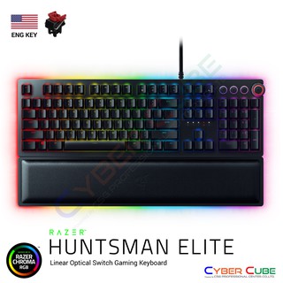 Razer Huntsman Elite Gaming Keyboard (Linear Optical Switch) - US Layout คีย์บอร์ดเกมส์มิ่ง ( ของแท้ศูนย์ SYNNEX )